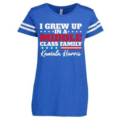 I Grew Up In A Middle Class Family Flag American Kamala Enza Ladies Jersey Football T-Shirt