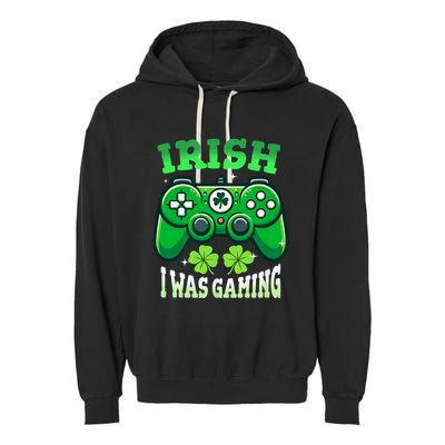 Irish Gamer Video Game St PatrickS Day Controller Garment-Dyed Fleece Hoodie