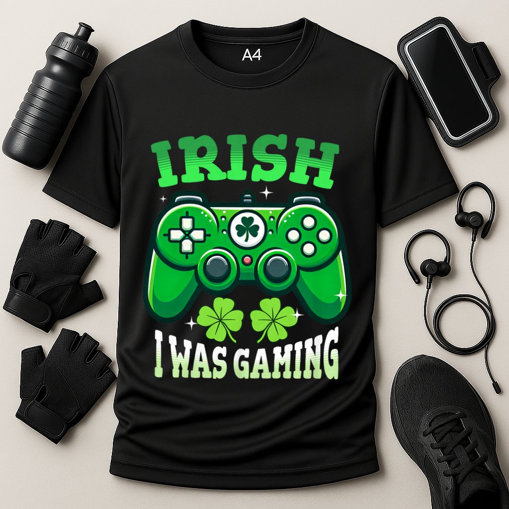 Irish Gamer Video Game St PatrickS Day Controller Performance Shirt
