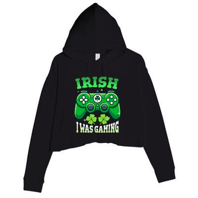 Irish Gamer Video Game St PatrickS Day Controller Crop Fleece Hoodie