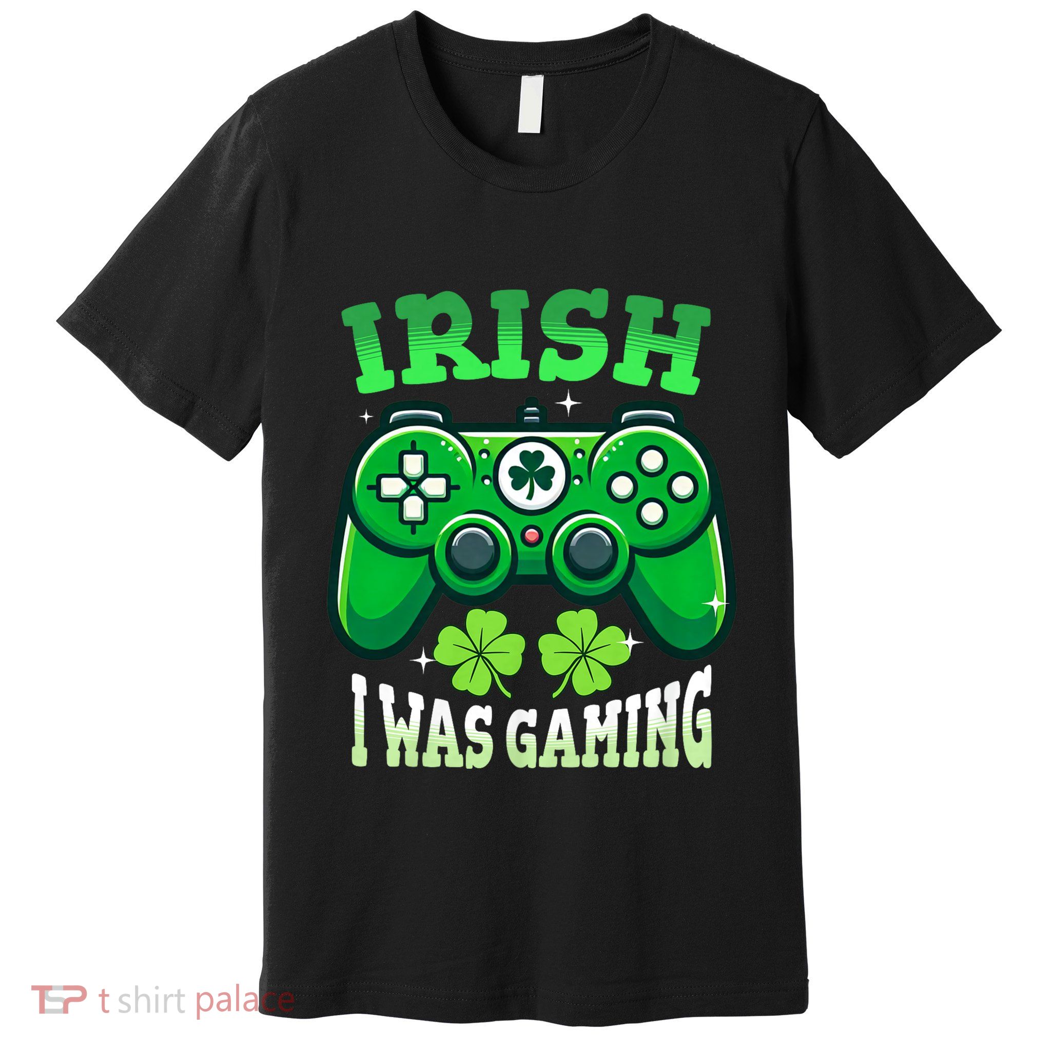 Irish Gamer Video Game St PatrickS Day Controller Premium T-Shirt