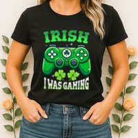 Irish Gamer Video Game St PatrickS Day Controller Womens T-Shirt