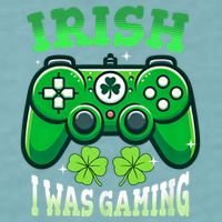 Irish Gamer Video Game St PatrickS Day Controller Sueded Cloud Jersey T-Shirt