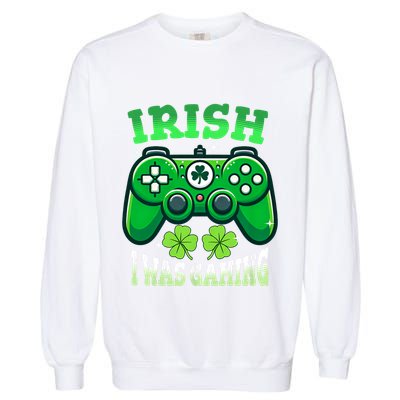Irish Gamer Video Game St PatrickS Day Controller Garment-Dyed Sweatshirt