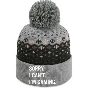 I'm Gaming Video Games Funny Gamer Gif The Baniff Cuffed Pom Beanie