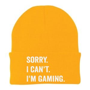 I'm Gaming Video Games Funny Gamer Gif Knit Cap Winter Beanie