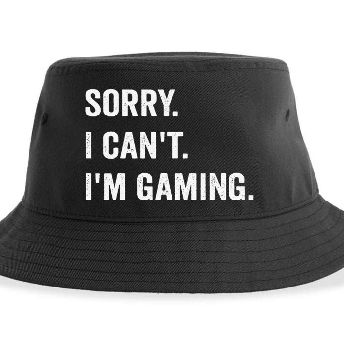 I'm Gaming Video Games Funny Gamer Gif Sustainable Bucket Hat