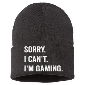 I'm Gaming Video Games Funny Gamer Gif Sustainable Knit Beanie