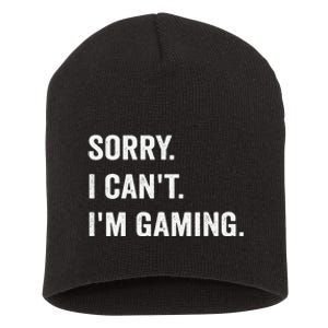 I'm Gaming Video Games Funny Gamer Gif Short Acrylic Beanie