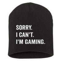 I'm Gaming Video Games Funny Gamer Gif Short Acrylic Beanie