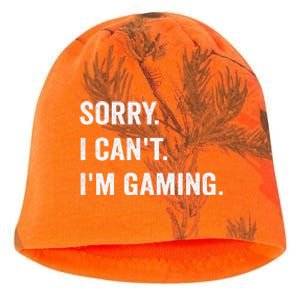 I'm Gaming Video Games Funny Gamer Gif Kati - Camo Knit Beanie