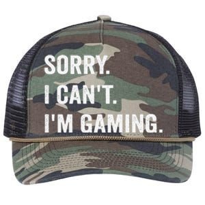 I'm Gaming Video Games Funny Gamer Gif Retro Rope Trucker Hat Cap