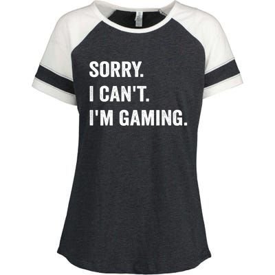 I'm Gaming Video Games Funny Gamer Gift For Teen Enza Ladies Jersey Colorblock Tee