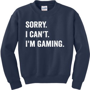 I'm Gaming Video Games Funny Gamer Gift For Teen Kids Sweatshirt