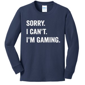 I'm Gaming Video Games Funny Gamer Gift For Teen Kids Long Sleeve Shirt