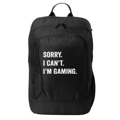 I'm Gaming Video Games Funny Gamer Gift For Boys Teen City Backpack