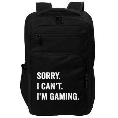 I'm Gaming Video Games Funny Gamer Gift For Boys Teen Impact Tech Backpack