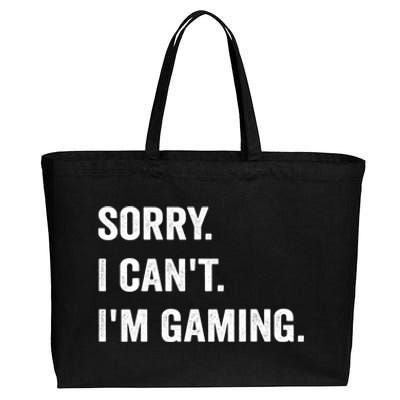 I'm Gaming Video Games Funny Gamer Gift For Boys Teen Cotton Canvas Jumbo Tote