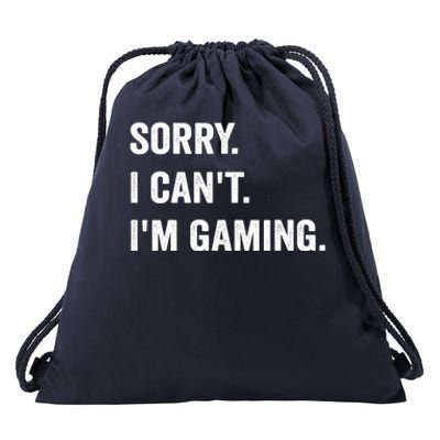 I'm Gaming Video Games Funny Gamer Gift For Boys Teen Drawstring Bag