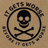 It Gets Worse Before It Gets Worse Cotton Canvas Backpack