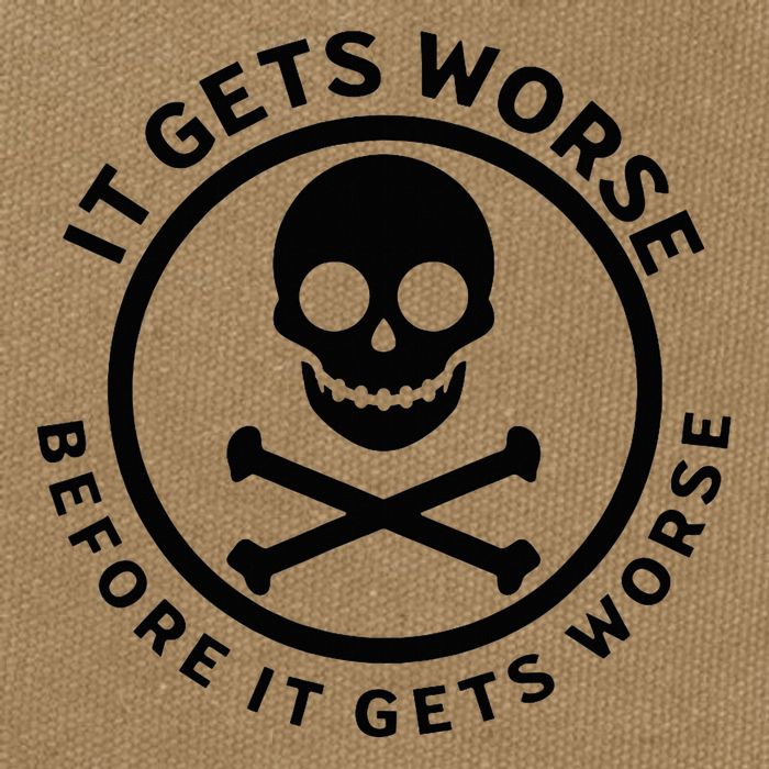 It Gets Worse Before It Gets Worse Cotton Canvas Backpack