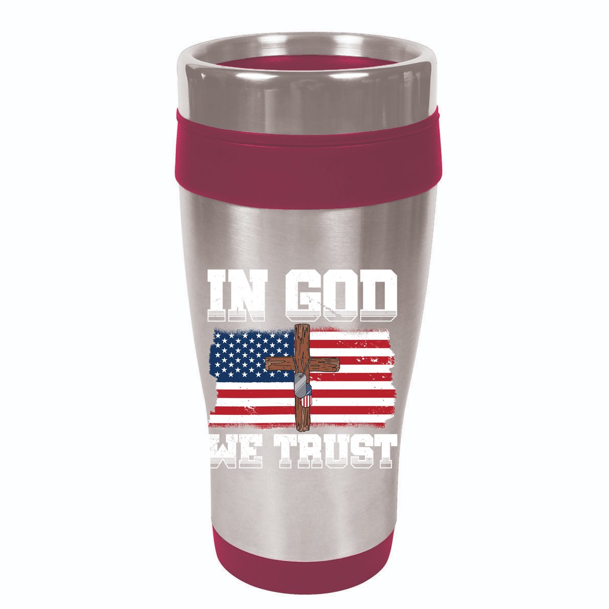 In God We Trust American Flag Jesus Faith Holy Cross Meaningful Gift Backpack