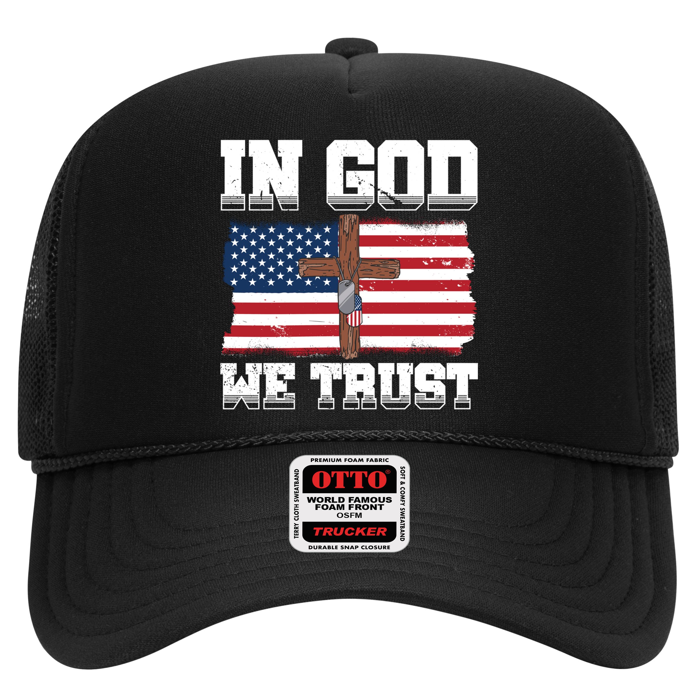 In God We Trust American Flag Jesus Faith Holy Cross Meaningful Gift Hat