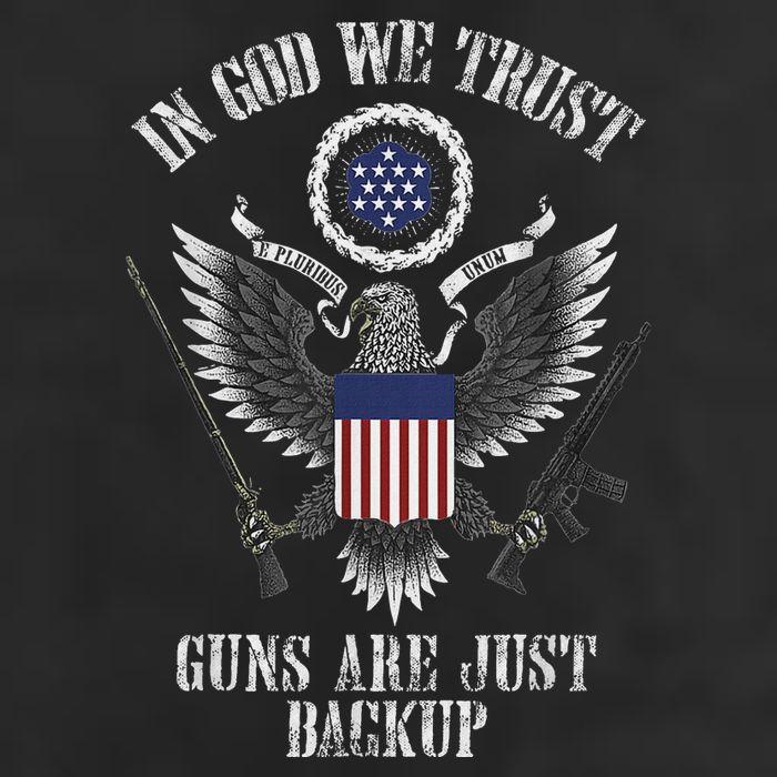 In God We Trust Guns Are Just Backup 12oz Stainless Steel Coffee Mug