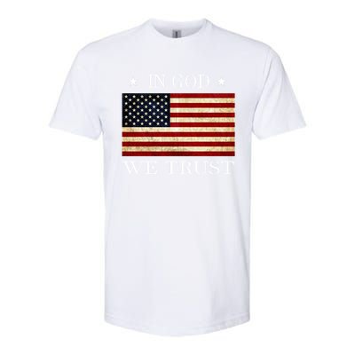 In God We Trust American Flag Patriotic Funny Gift Softstyle® CVC T-Shirt