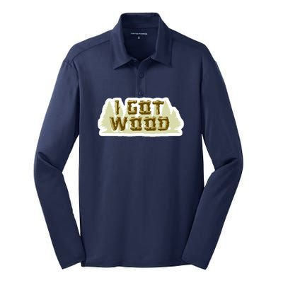 I Got Wood Silk Touch Performance Long Sleeve Polo