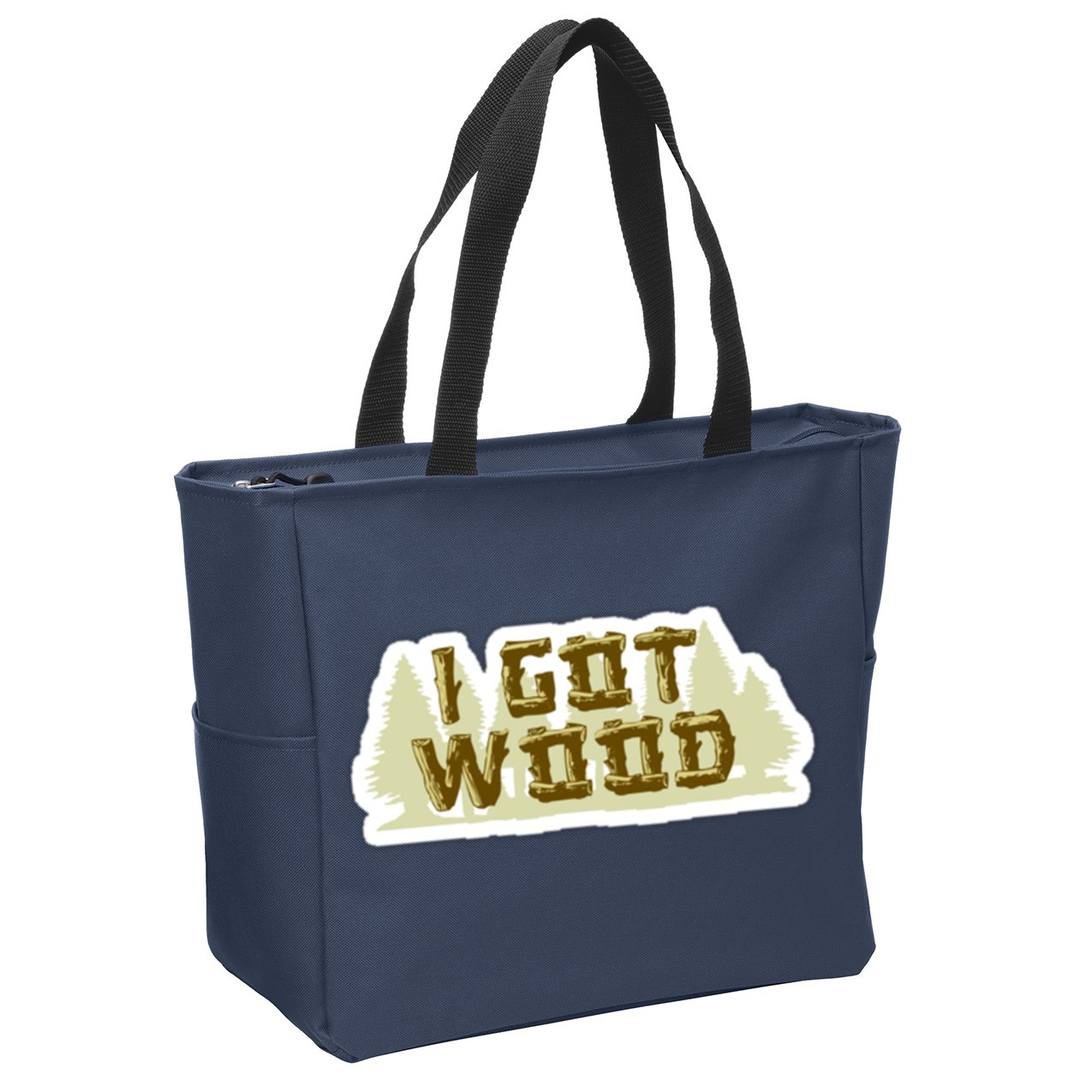 I Got Wood Zip Tote Bag