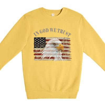 In God We Trust American Respect Gift Premium Crewneck Sweatshirt