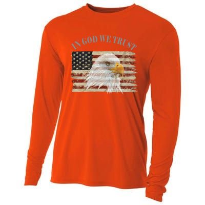 In God We Trust American Respect Gift Cooling Performance Long Sleeve Crew