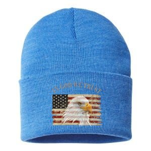 In God We Trust American Respect Gift Sustainable Knit Beanie