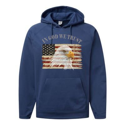 In God We Trust American Respect Gift Performance Fleece Hoodie