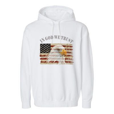 In God We Trust American Respect Gift Garment-Dyed Fleece Hoodie