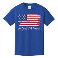 In God We Trust Us Flag Patriotic Gift Kids T-Shirt