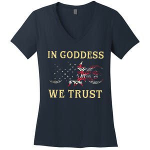 In Goddess We Trust Women's V-Neck T-Shirt