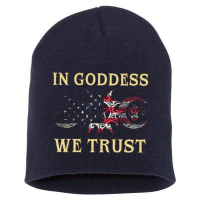 In Goddess We Trust Short Acrylic Beanie