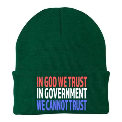 In God We Trust In Governt We Cannot Trust Gift Knit Cap Winter Beanie