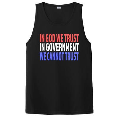 In God We Trust In Governt We Cannot Trust Gift PosiCharge Competitor Tank