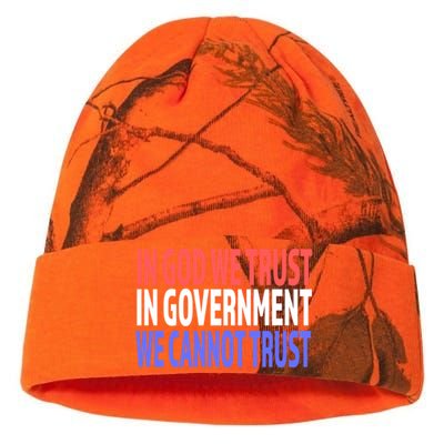 In God We Trust In Governt We Cannot Trust Gift Kati Licensed 12" Camo Beanie