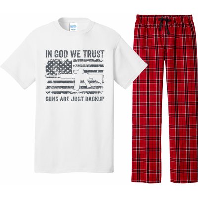 In God We Trust Guns Are Just A Backup Funny Gun Pajama Set