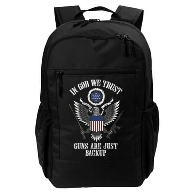 In God We Trust Guns Are Just Backup Backpack