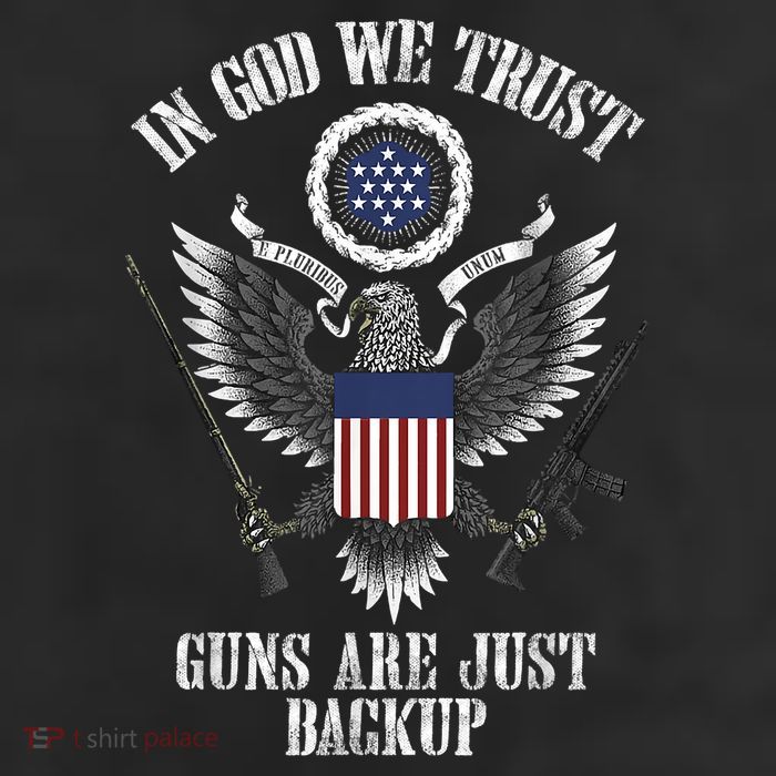 In God We Trust Guns Are Just Backup 11oz C Handle Ceramic Mug