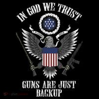 In God We Trust Guns Are Just Backup Youth Performance Sprint T-Shirt