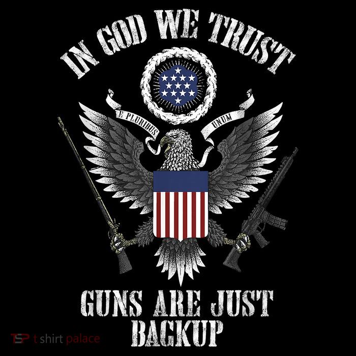 In God We Trust Guns Are Just Backup Youth Performance Sprint T-Shirt