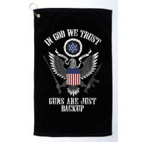 In God We Trust Guns Are Just Backup Golf Towel