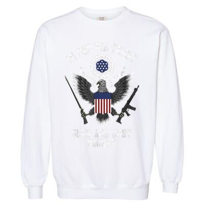 In God We Trust Guns Are Just Backup Garment-Dyed Sweatshirt