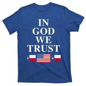 In God We Trust Texas Schools American Flag Texas Usa Gift T-Shirt